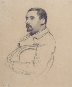 Portret van een man door Santiago Rusiñol